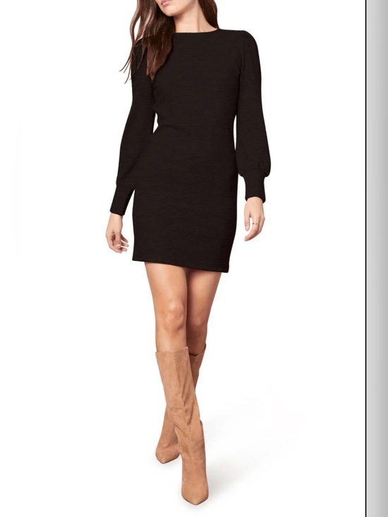 Steve Madden Dresses & Skirts - STEVE MADDEN Knit The Scene Ribbed Long Sleeve Mini Sweater Dress - Small